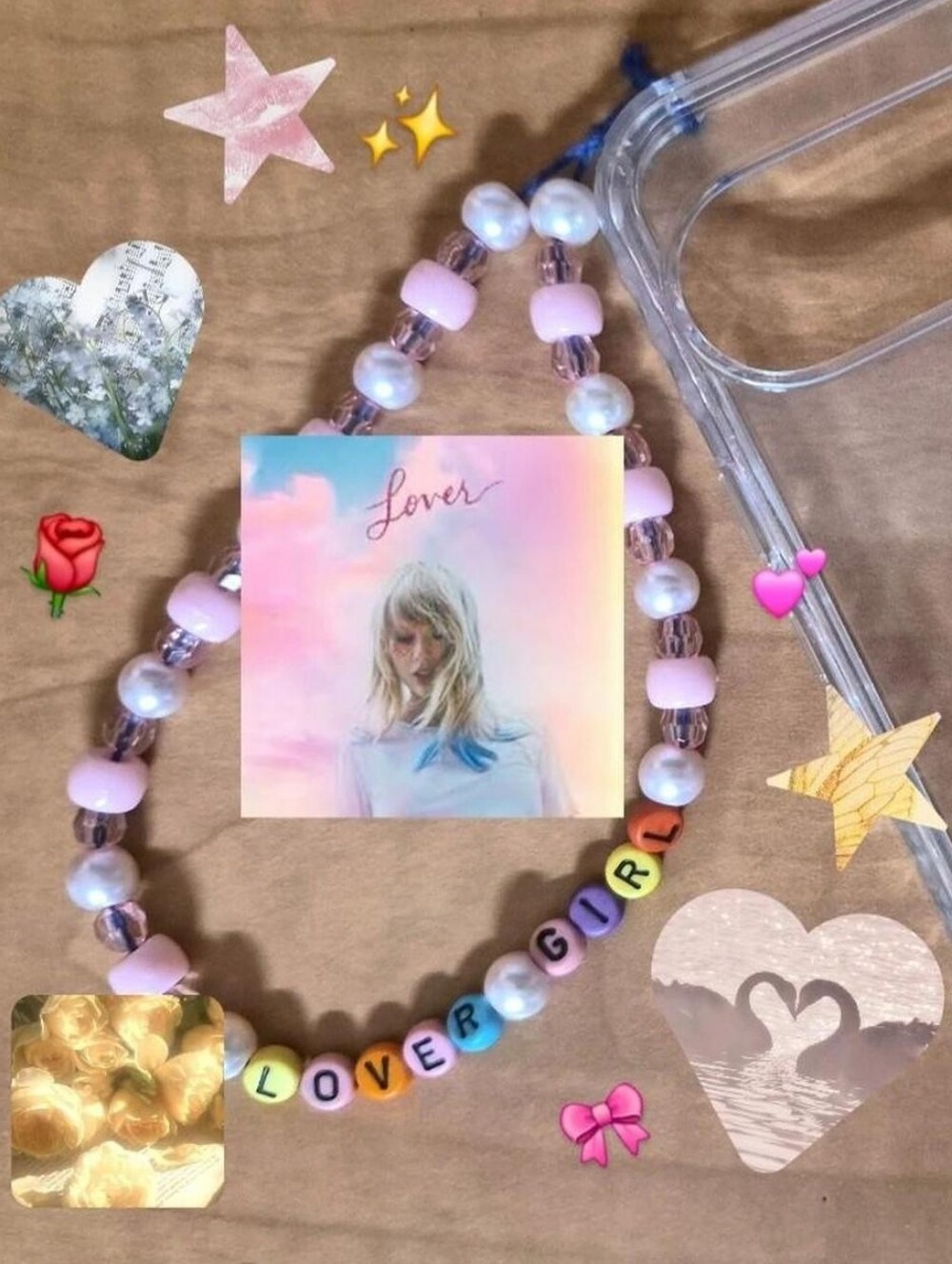 Taylor Swift Lover Beaded Phone Charm - Women Accessories